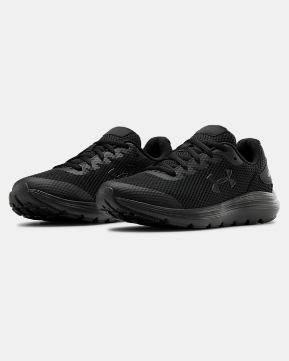 Grade School UA Surge 2 Running Shoes, Black, pdpMainDesktop image number 3